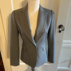 Tahari Charcoal Striped Blazer